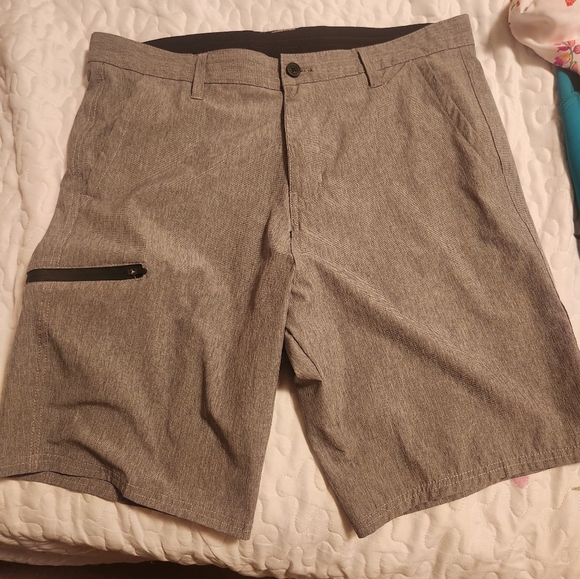 burnside Other - Burnside Men's Gray Flat Front Shorts